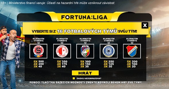 Výherní automat Fortuna liga