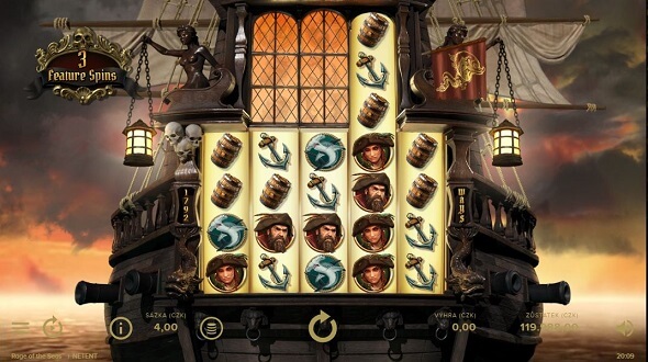 Bonusová hra Feature Spins na hře Rage of the Seas