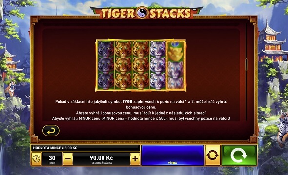 Tiger Stacks - bonusová funkce Stacks