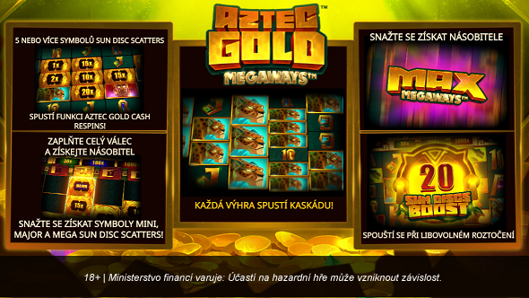Aztec Gold Megaways - bonusové funkce