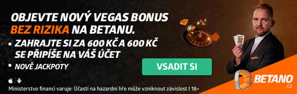 Nový Betano bonus za vklad až 600 Kč