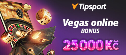 Tipsport Vegas vstupní bonus za registraci