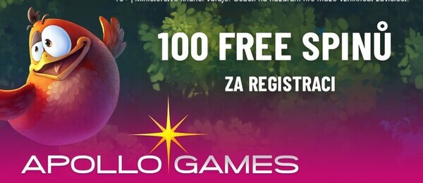 100 free spinů za registraci u casina Apollo