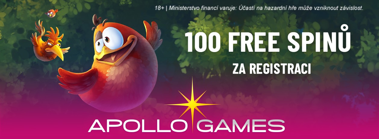 100 free spinů za registraci u casina Apollo