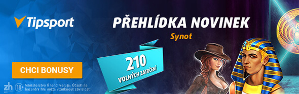 Registrujte se u Tipsportu a získejte během týdne 210 free spinů