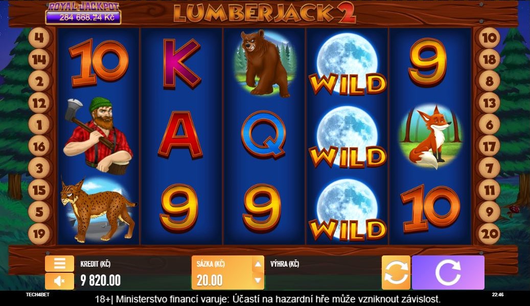 Automat Lumberjack 2 v online casinu Fortuna Vegas