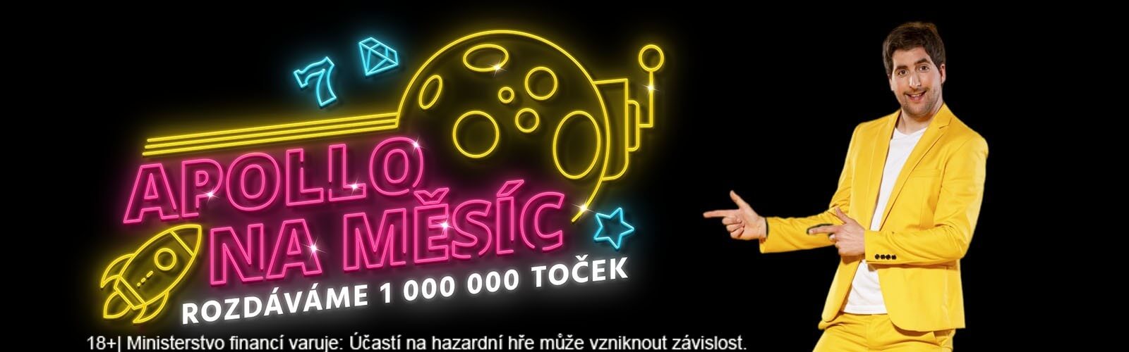 Apollo na měsíc s 1.000.000 free spinů v casinu Fortuna