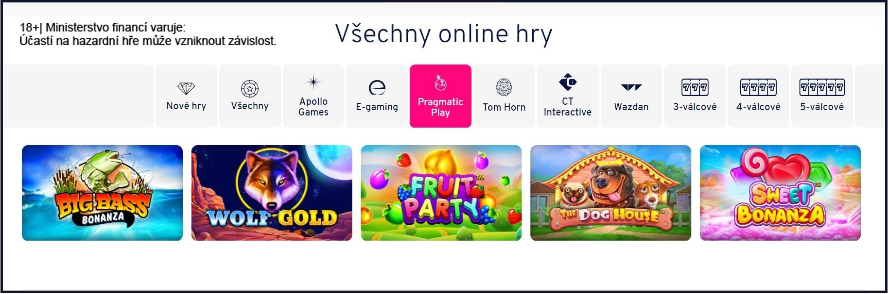 Nové online výherní automaty Pragmatic Play