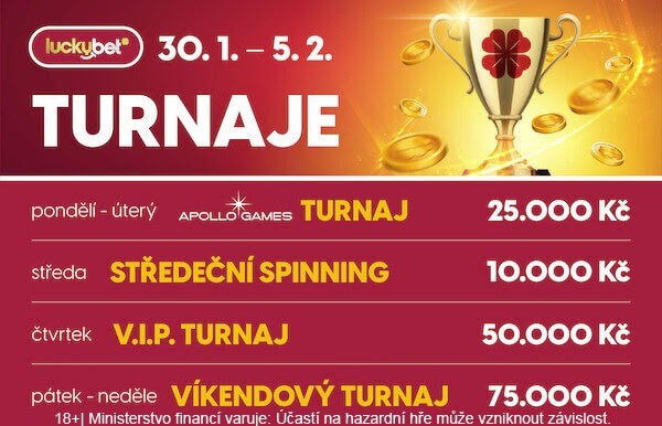 Pravidelné casino turnaje v únoru u LuckyBetu