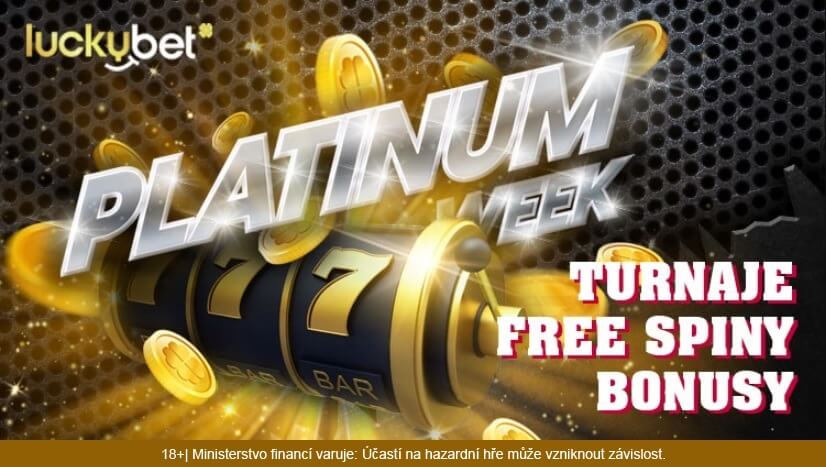 U LuckyBetu odstartoval PLATINUM WEEK plný bonusů a turnajů - zapojte se také.