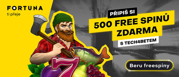 Nový vstupní bonus u Fortuny: získejte 300 Kč a 500 free spinů 