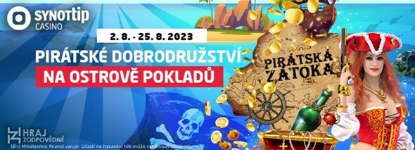 Pirátská zátoka u SYNOT TIPu – získejte bonus každý den