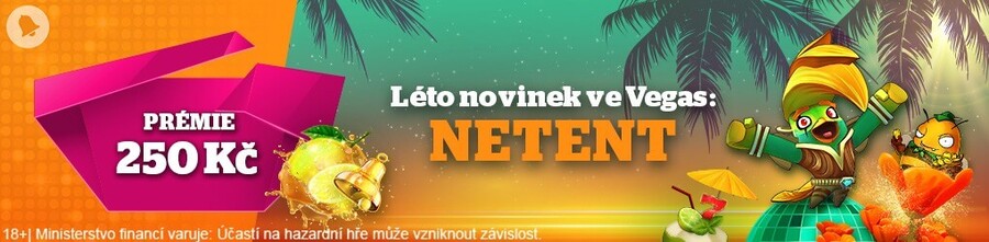 Získejte bonus 250 Kč na NetEnt novinkách ve Vegas