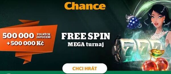 Zapojte se do Free spin MEGA turnaje o mega odměny v casinu Chance Vegas