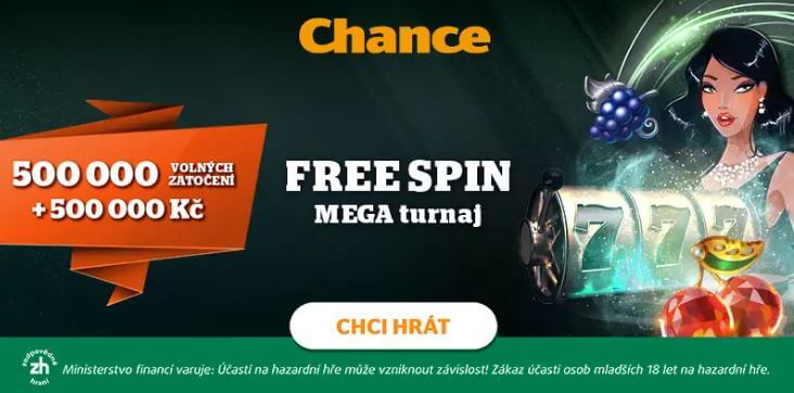 Zapojte se do Free spin MEGA turnaje v casinu Chance Vegas